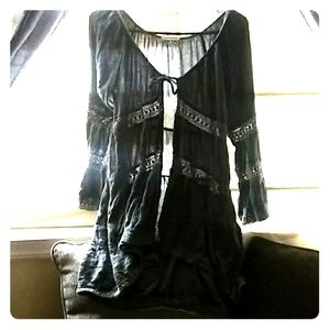 Woman's indigo cardigan